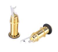 2 Uds 6 35mm 1/4 Pulgadas Bajo Eléctrico Salida Guitarra Enchufe Conector Con Pines Cilindro Entrada Salida Enchufes Fácil Usar