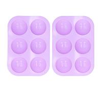 2 uds 6 rejillas molde semiesférico para pastel 19,5x13,3 cm molde de silicona para Chocolate accesorios de cocina
