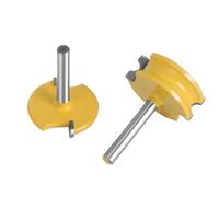 2 uds 6mm 1/4 "vástago flauta y broca enrutadora de cuentas arco carpintería en forma de T brocas de espiga enrutador con ranuras juego de brocas fresa for madera(6mm shank)