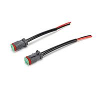 2 Uds 700W DT 2Pin Macho Hembra Arnés De Cableado Conector IP68 Impermeable Para Lámpara De Trabajo LED Barra De Luz