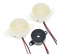 2 uds 95DB alarma de alto decibelio DC 3-24V 12V zumbador electrónico alarma pitido continuo intermitente coche Van SFM-27(SFM-27I)