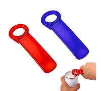 2 Uds Abrelatas Manual, Abridor de Tarros de Conserva, Abridor de Tapas de Tarros, Abrelatas para Ancianos, Niños, Mujeres, Manos Débiles (Azul, Rojo)