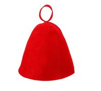 2 uds accesorios de Sauna for hombres sombrero fieltro lana ducha baño mujeres absorben agua rojo transpirable para Mujer Hombre(Red)