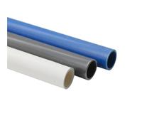 2 uds accesorios de tubería de PVC OD 20/25/32mm longitud del tubo 48-50cm DIY pecera jardín riego plástico drenaje accesorios de plomería(Grey,25mm)
