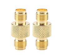 2 Uds Adaptador Coaxial Interruptor RF Hembra a Hembra Radio Adaptador Coaxial SMA Conector de Acoplamiento de Cabeza Bidireccional