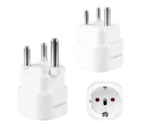 2 Uds Adaptador de Viaje Sudáfrica Conector Enchufe India, Clavija de Red Toma Tipo D/M, Acople IN, Adaptador de Corriente para UE a Sudáfrica, India, Sri Lanka, Namibia, Nepal
