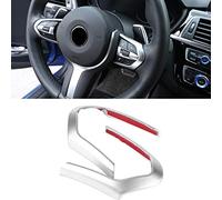 2 uds., Ajuste del Volante, Cubierta del Volante, Marco Adhesivo para M - Sport F20 F22 F30 F32 F10 F06 F15 F16(Cromo)