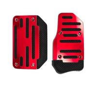 2 Uds Almohadillas Pedal Coche, Cubiertas Para Pedal Freno Kit Repuesto Cubiertas Para Pedal Antideslizantes Juego Embrague Gas Cubierta Pedal Coche(Red)