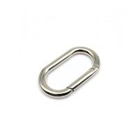 2 uds. Anillo Redondo Ovalado de Resorte, Bolso Cuero Que se Puede Abrir, Hebilla Correa for, Llavero Colgante, Cadena for Perro, Cierre a presión, mosquetón(Silver,Inner Wide 29mm)