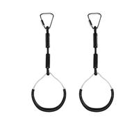 2 uds anillos gimnásticos oscilantes anillo de escalada al aire libre obstáculos columpio juguetes conjunto juegos patio trasero(Black)