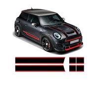 2 uds., Banda de línea de Rally, capó a Rayas, Pegatina para capó de Coche, calcomanía Trasera, para M=i=n=i C=o=o=p=e=r JCW R58 R59 R50 R52 R53 R56 R57 F55 F56 F57