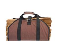 2 Uds Bolsa de transporte de madera,Bolsa de madera para barbacoa de campamento - Bolsa abierta a prueba de humedad de lona a prueba de manchas con asas, gran capacidad para acampar barbacoa Abbto,