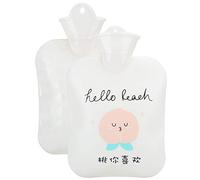 2 Uds Botella Grande de Agua Caliente de Dibujos Animados con Cubierta Bonita Agua de Goma Portátil Otoño Invierno Calentador de Manos