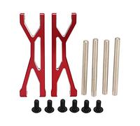 2 uds brazo superior de coche RC para coche 1/5 RC brazo oscilante de coche RC de aleación de aluminio de alta resistencia (Roja)