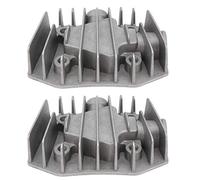 2 Uds Cabeza de cilindro 4/3/5P, Cabezal de Cilindro de Compresor de Aire Cubierta de Refrigeración de Aluminio 48mm x 72mm