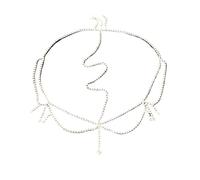 2 uds cadena for la cabeza de novia, tocado de novia de cristal brillante, diadema, accesorios de boda, pelo for la frente for mujer Para Boda Fiesta Velada(Gold)