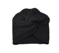 2 uds. Calentador de otoño e invierno, diadema tejida con orejas, tocado for mujer, elástica ancha cruzada ganchillo Para Mujer(Black)