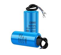 2 uds CBB60 450V arrancador condensador de funcionamiento serie bomba de agua condensadores de arranque arranque arrancador 450VAC 3uF-80uF Industrial Electrical capacitors (Size : 3UF)
