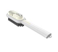 2 uds Cepillo for Zapatos Mango Largo Limpiador de Botas Caras Borrador Goma Limpieza Gamuza Cuidado del Calzado para Calzado Deportivo(White)