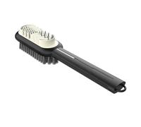 2 uds Cepillo for Zapatos Mango Largo Limpiador de Botas Caras Borrador Goma Limpieza Gamuza Cuidado del Calzado para Calzado Deportivo(Black)