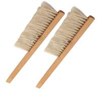 2 uds cepillo para apicultores cepillo de abeja de crin Natural con mango herramienta de colmena de cerdas de apicultura de doble