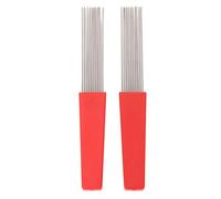 2 Uds Cepillo Rascador Guiro Cepillo Raspador Estilo Peine de Percusión Latina Cepillo Raspador Guiro de Acero Inoxidable Mango de Diseño Ergonómico
