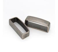 2 uds. Cinturón de Metal en forma de D, lazo de cinta, piezas de hebilla de anillo for bolso artesanal de cuero, correa de 40mm(Antique silver,Inner Width 40mm)