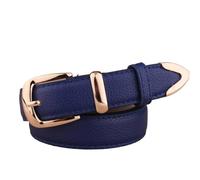 2 uds cinturón de mujer cinturones cuero genuino hebilla a juego vaqueros for vestido for dama Para Ropa, Jeans(95cm,Blue)