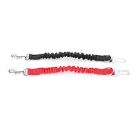 2 uds cinturón de Seguridad para Coche para Mascotas Correa retráctil para Cuerda de Nailon roja y Negra para un Viaje Seguro con Alta Elasticidad