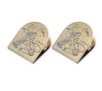 2 Uds. Clip De Nota Retro Marcapáginas Clips Página Clip Álbum Recortes Abrazadera Recibo Documentos Para Diario Planificador Cuaderno Clips Portátiles