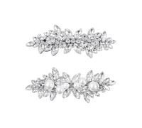 2 Uds Clips De Cristal Para Primavera, Accesorios Para El Cabello Para Mujer, Pinzas Para El Cabello Con Diamantes De Imitación De Metal, Tiaras Nupciales Para Boda, Clips