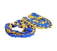 2 Uds Collar de Graduación Leis Cinta Trenzada de Doble Color Cuerda de Seguridad Tejida para Decoración de Fiesta 120CM (oro azul)