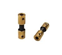 2 uds conector de junta de resorte de acoplamiento Flexible suave for piezas de repuesto del eje del Motor del barco de alimentación del barco RC(2.3mm to 4mm)