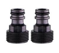 2 uds conector rápido pezón EURO USA 3/4 pulgadas adaptador de tubo de manguera con rosca macho for riego por goteo de tubos de jardín(C-2PCS-EURO)