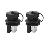2 uds Conector RJ45-180 ° Acoplador RJ45 Extremos RJ45 placa de Poste Adaptador RJ45 Impermeable al Aire Libre Conectores de Crimpado de cable Ethernet IP67
