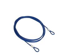 2 uds. Conjuntos de elevación de Cable de eslinga de cuerda de alambre de acero inoxidable de 2mm de espesor con bucles de ojo sujetos correas de seguridad de acero inoxidable(2mm-Blue,0.3meter)