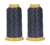 2 uds conos de hilo de coser alta resistencia a la tracción que previene roturas 2187 yardas cada uno 3 carretes de hilo de bordar (Negra)