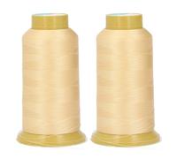 2 uds conos de hilo de coser alta resistencia a la tracción que previene roturas 2187 yardas cada uno 3 carretes de hilo de bordar (Beige)