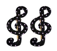 2 Uds Creativa Rayas Estrella Nota Música Pinza de Pelo Acrílico Accesorios para el Cabello Moda Horquillas para el Uso Diario Horquillas Antideslizante