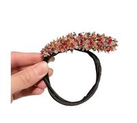 2 uds Crystal Magic Bun Maker elegantes diademas Donut horquilla bandas for el cabello mujeres Diy estilo diadema accesorios de herramientas(Color5)