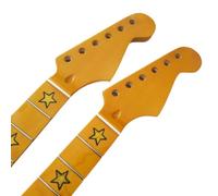 2 uds cuello de guitarra amarillo 22 trastes 25,5 "diapasón arce incrustaciones estrellas