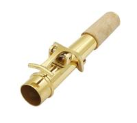 2 Uds Cuello De Saxofón Cuello Recto Y Curvo Saxofón Soprano Boquilla De Latón Instrumentos Accesorios Para Saxofón (Color : Gold)
