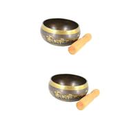2 uds cuenco de meditación tibetano, cuenco Zen, cuenco espiritual para cantar, palo de mazo de madera, cuenco tibetano para cantar, cuencos para cantar del Tíbet, cuencos para chakras, accesorios