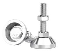 2 uds D40 * M8/M10/M12 pies niveladores de acero inoxidable 304 alta resistencia, ajustables for maquinaria y equipo muebles(D40*M10*120mm)