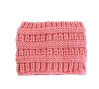 2 uds diadema ancha tejida for mujer Otoño Invierno diademas de turbante con agujeros sombrero mantener caliente calentadores oídos femeninos Para Mujer(Dark Pink)