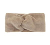 2 uds diadema calentadora de orejas banda elástica for el cabello felpa Color sólido turbante ancho diademas cruzadas DIY Para Mujer(Khaki)