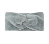 2 uds diadema calentadora de orejas banda elástica for el cabello felpa Color sólido turbante ancho diademas cruzadas DIY Para Mujer(Grey)