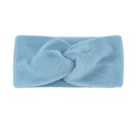 2 uds diadema calentadora de orejas banda elástica for el cabello felpa Color sólido turbante ancho diademas cruzadas DIY Para Mujer(Blue)