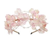 2 uds diadema de flores joyería nupcial for el cabello perla diadema de cristal accesorios for el cabello de boda for mujer Para Boda Fiesta Velada