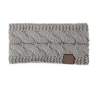 2 uds diadema tejida ancha invierno cálido oído mujeres espesar accesorios for el cabello turbante niña banda for diademas calentador de orejas Para Mujer(Light Gray)